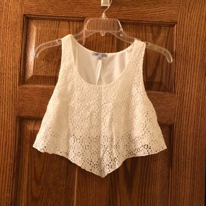 Charlotte Russe lace crop top, small